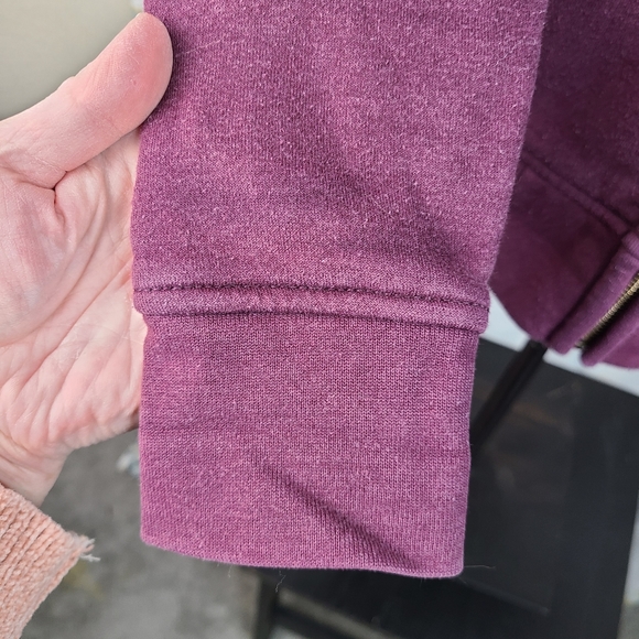 Carhartt burgundy full-zip long-sleeve spell out hoodie women's XS - Picture 6 of 15